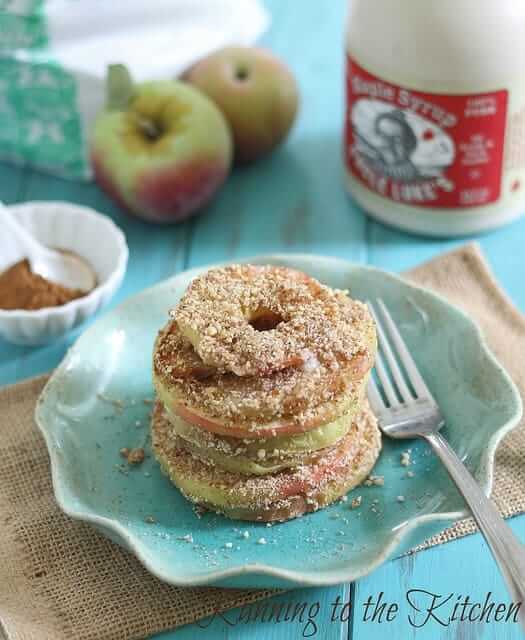 Baked Almond Apple Crisp Rings - Running to the Kitchen