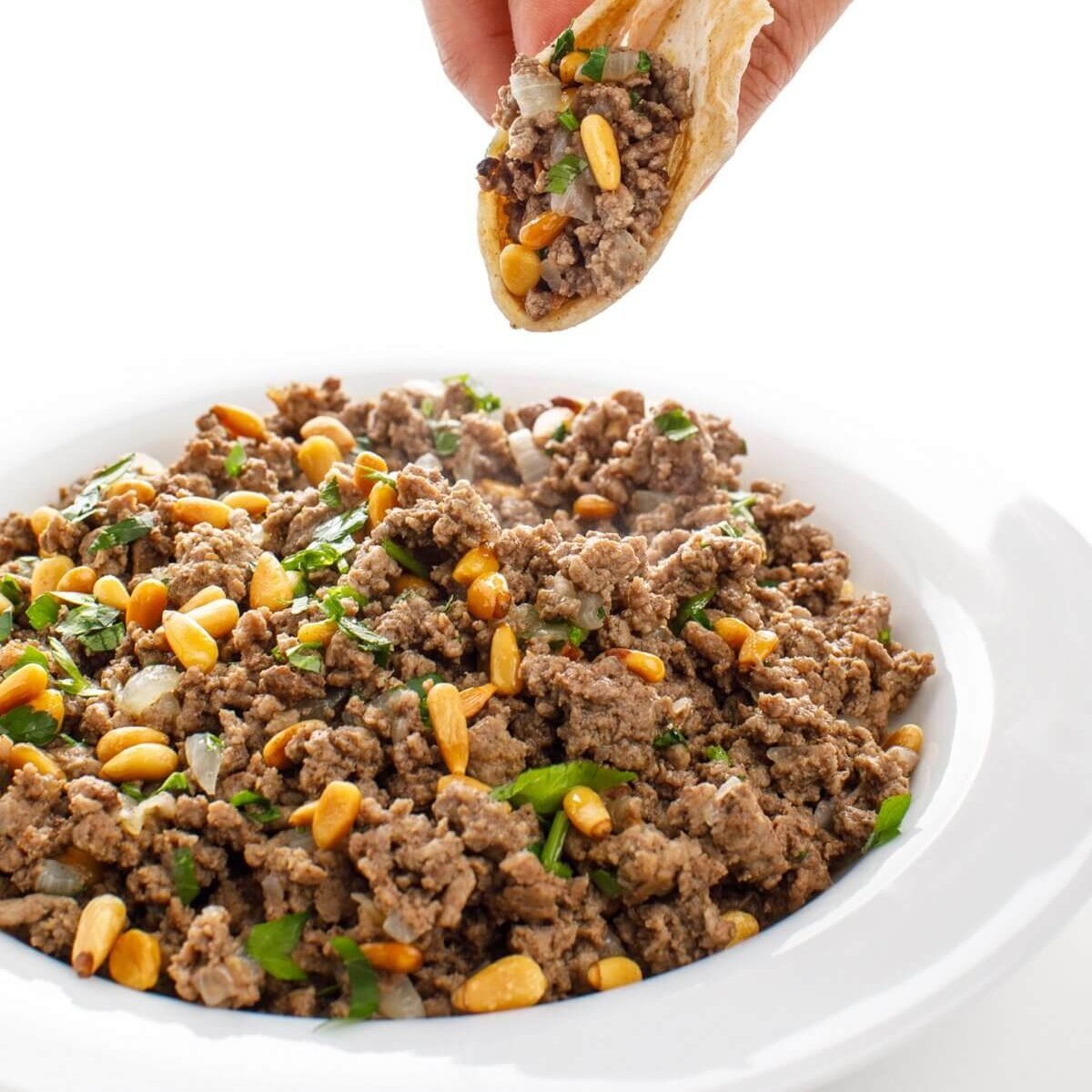 Lebanese Hushwee – Ground Beef with Pine Nuts