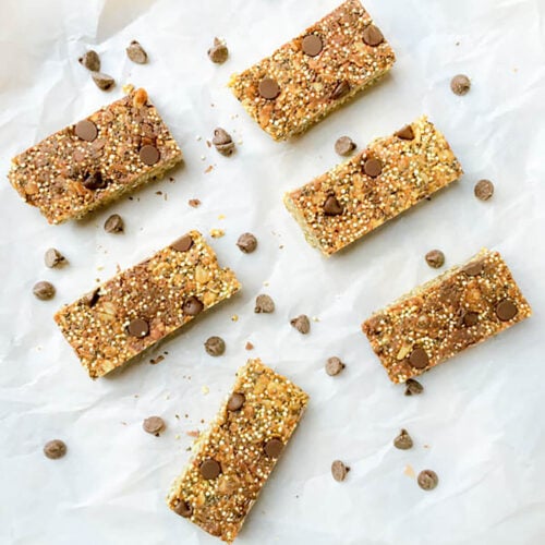 Quinoa Chocolate Chip Granola Bars (No Bake) The Lemon Bowl®