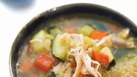 Turkey Vegetable Soup with Quinoa - a healthy gluten free soup recipe