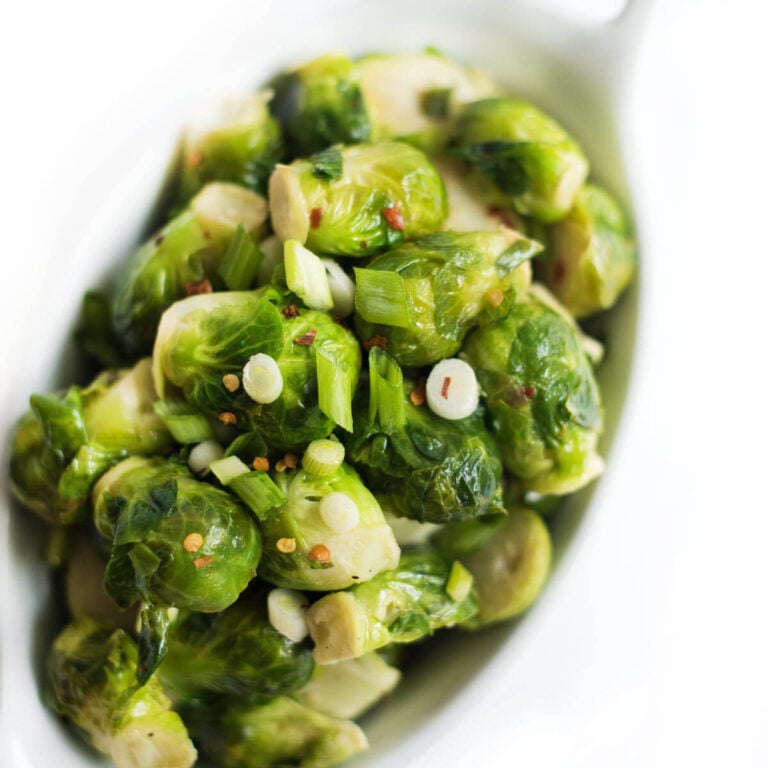 Steamed Lemon Garlic Brussels Sprouts The Lemon Bowl®