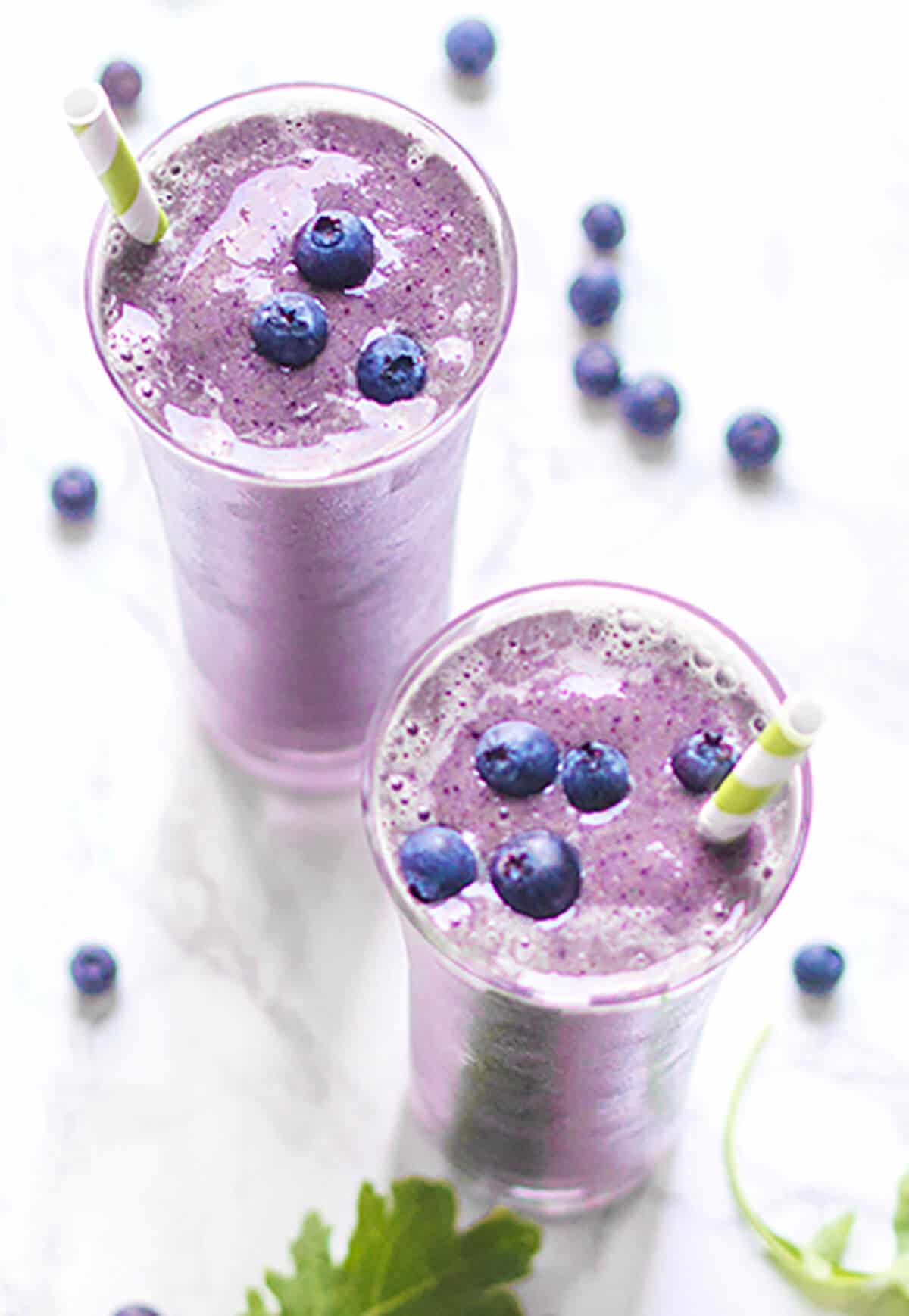 High Protein Blueberry Kale Smoothie The Lemon Bowl®