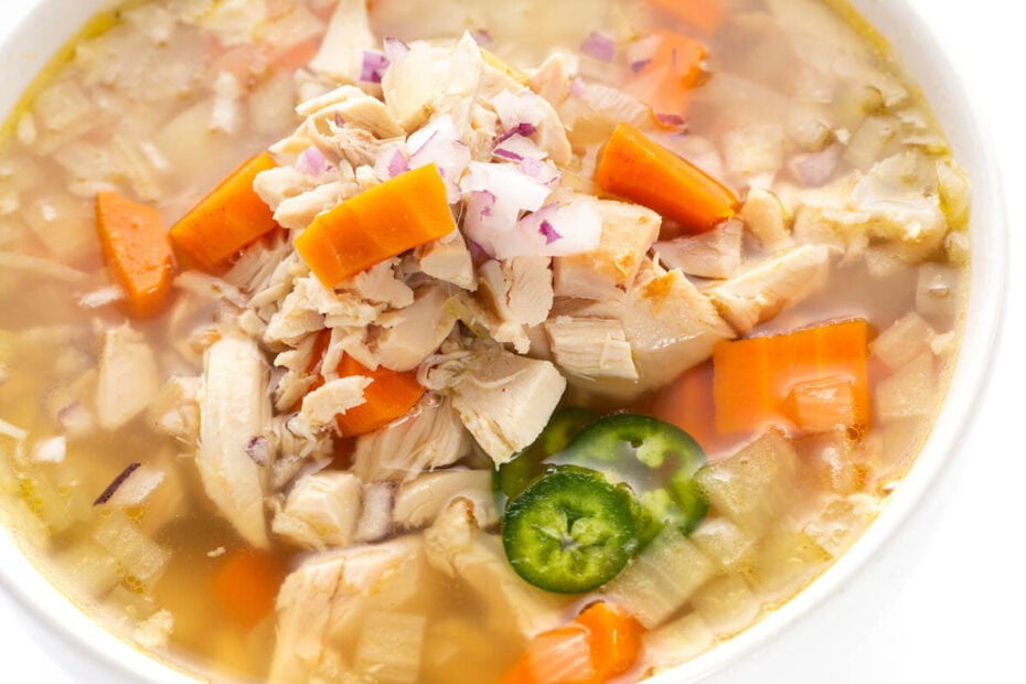 Slow Cooker Caldo de Pollo (Mexican Chicken Soup) The Lemon Bowl®