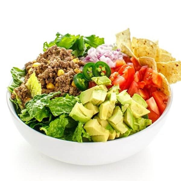 Ground Beef Taco Salad Bowls