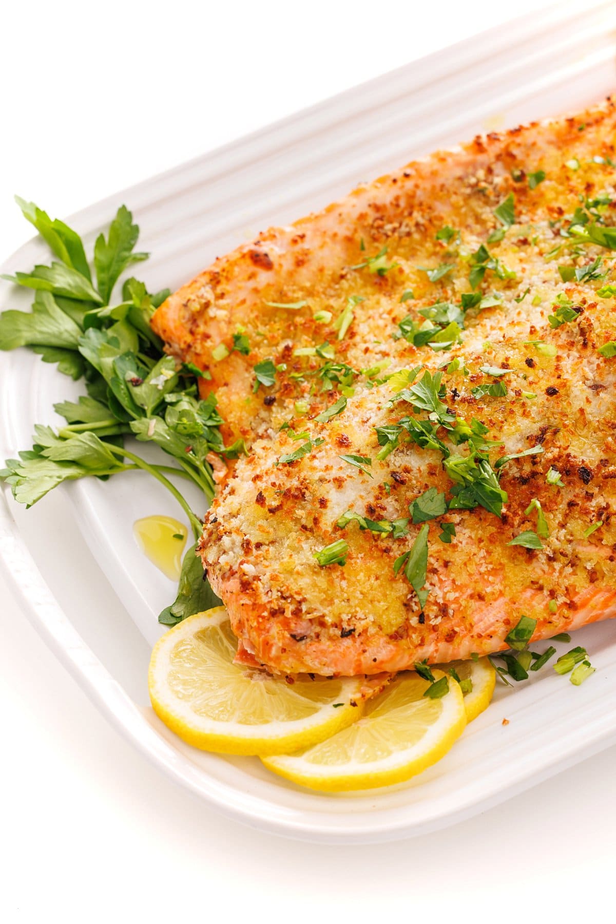 Baked Dijon Salmon.