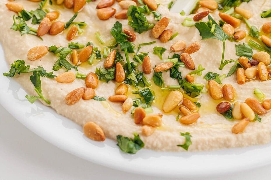 Classic Hummus with Toasted Pine Nuts The Lemon Bowl®