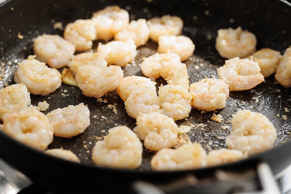 Cooking shrimp