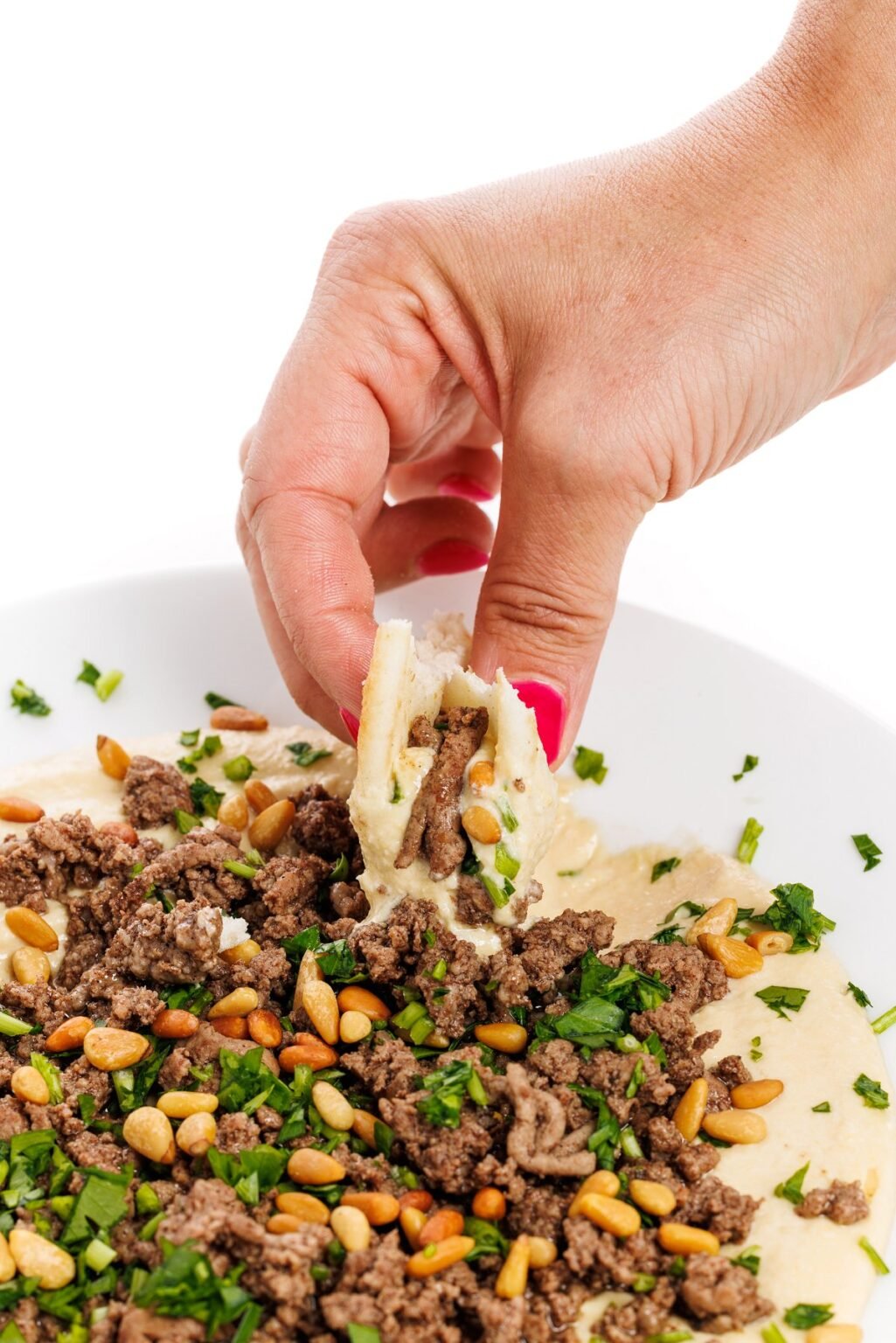 Hummus with Ground Beef - The Lemon Bowl®