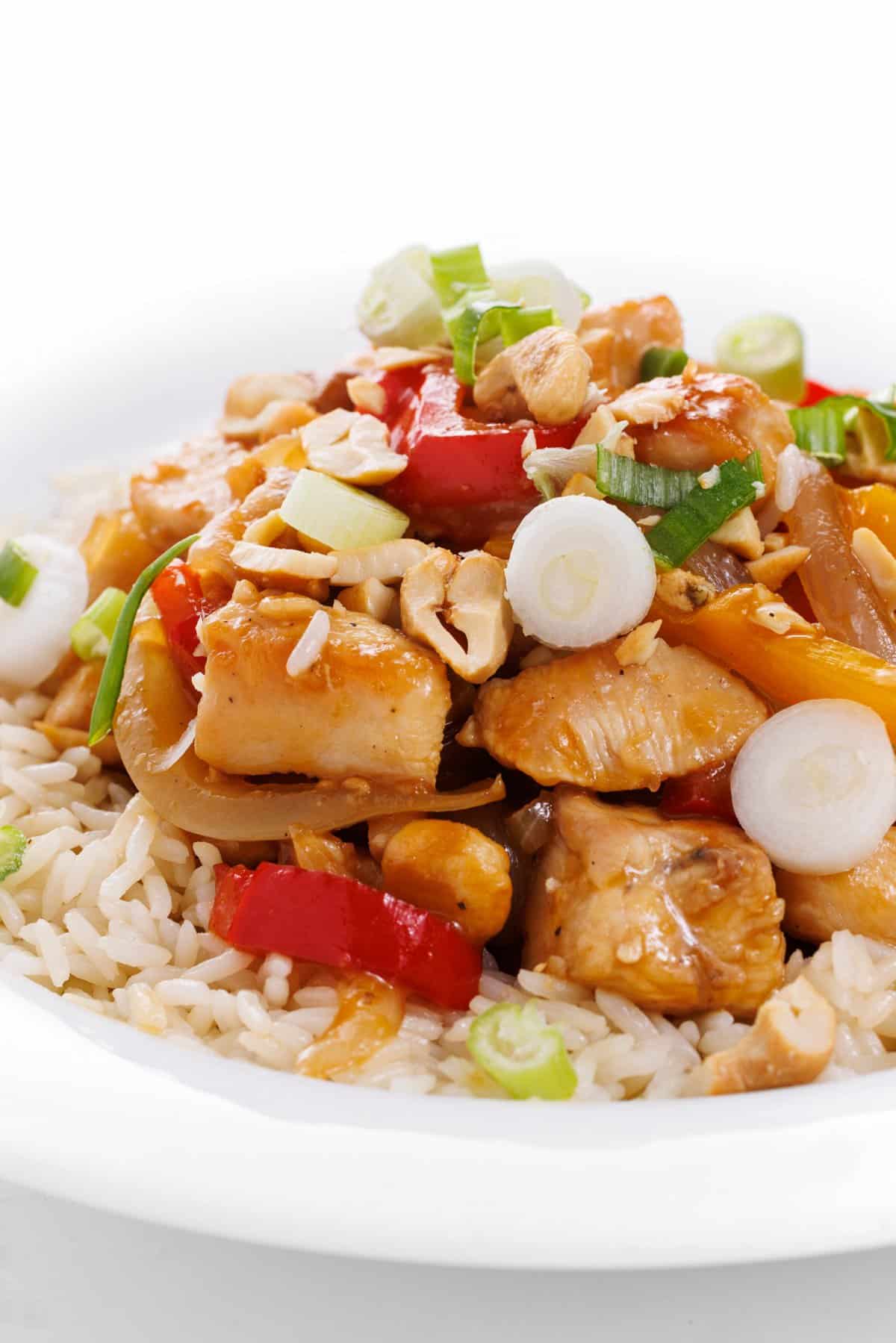 Cashew chicken stir-fry.