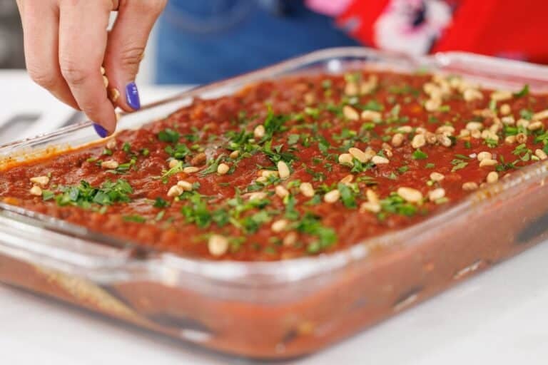 Lebanese Baked Eggplant With Beef and Pine Nuts The Lemon Bowl®