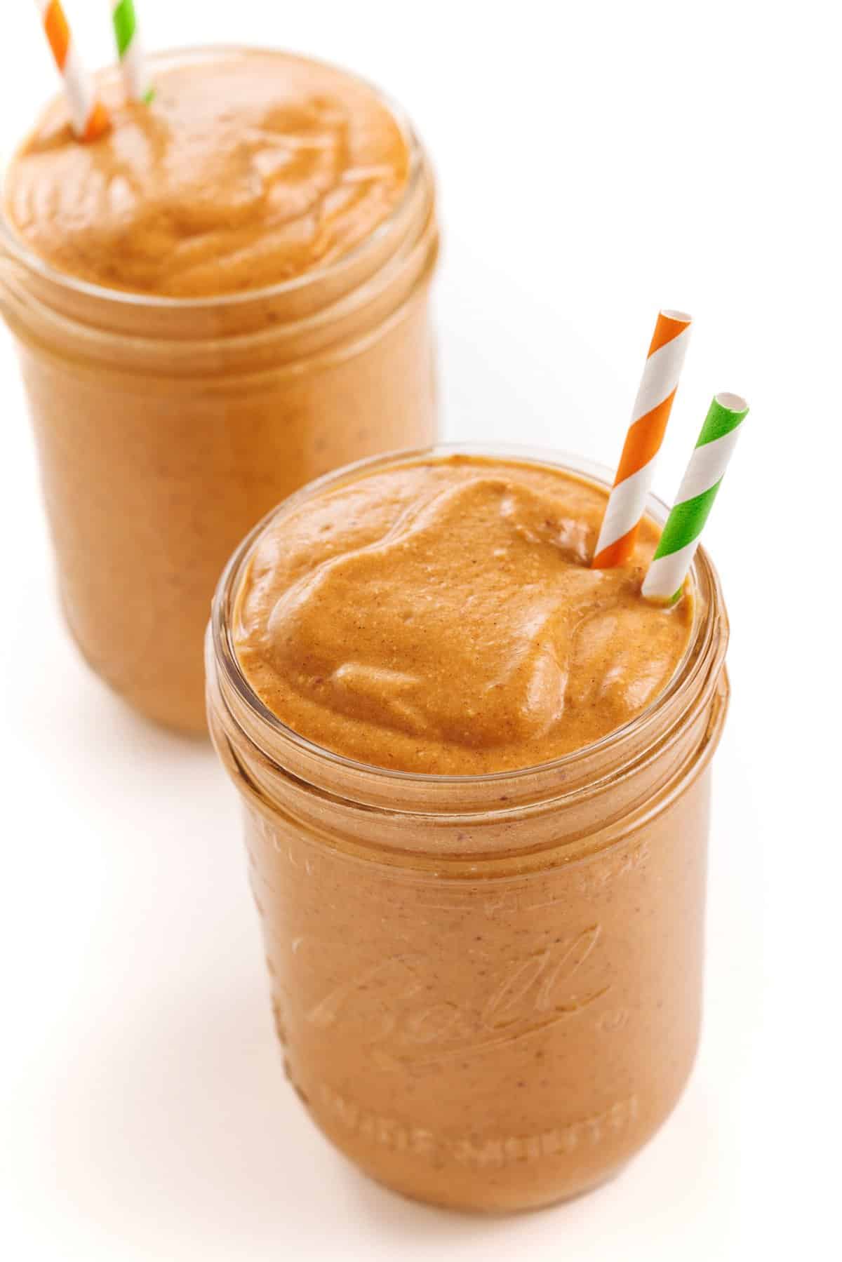 Pumpkin pie protein smoothies.