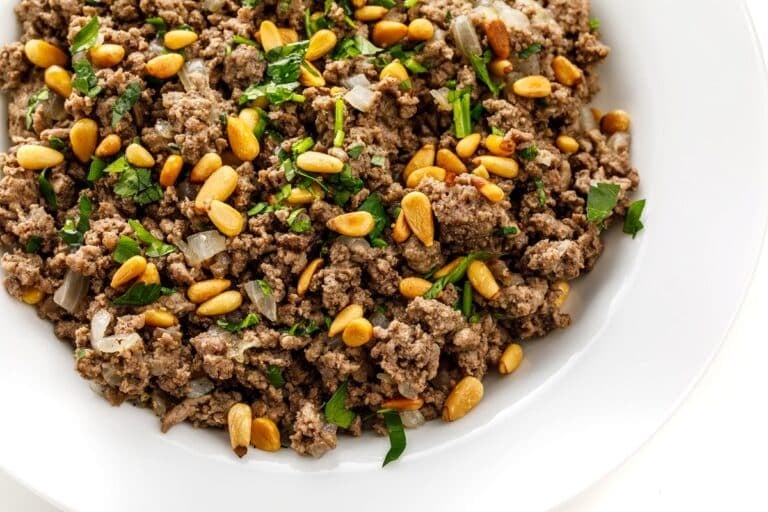 Lebanese Hushwee Ground Beef with Pine Nuts The Lemon Bowl®