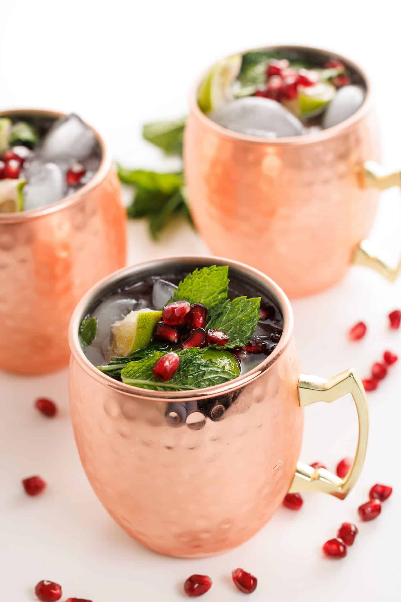 Pomegranate Moscow Mule Cocktail