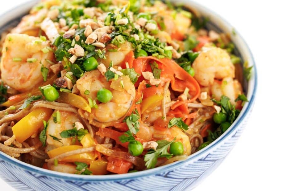 Shrimp Soba Noodles in Peanut Sauce The Lemon Bowl®