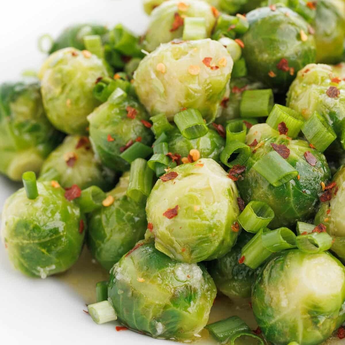 Steamed Lemon Garlic Brussels Sprouts