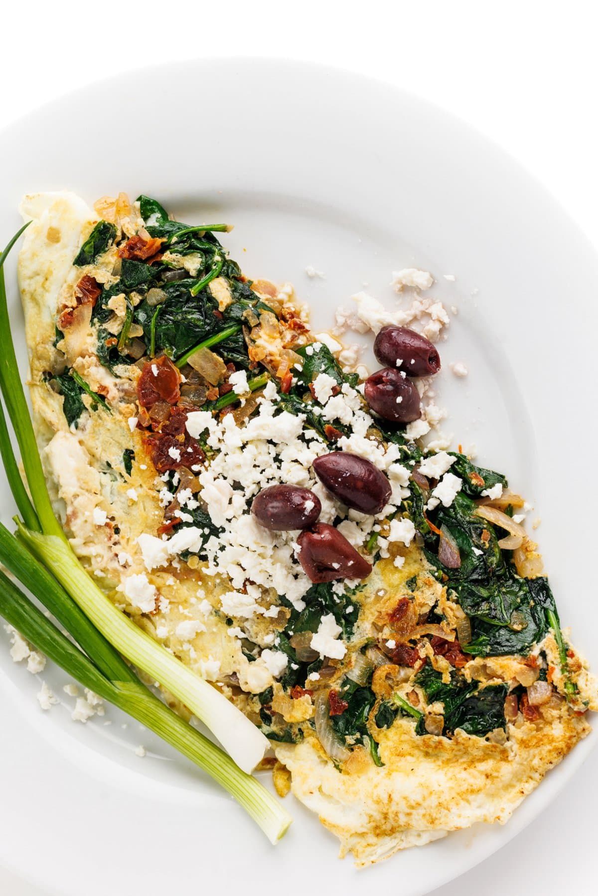 Feta and Spinach Egg White Omelet Karinokada