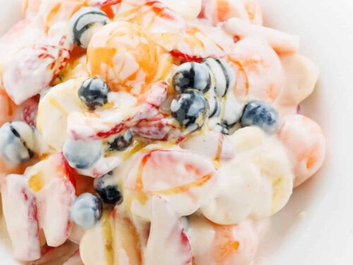 fruit salad with honey and orange juice dressing Fruit Salad with Honey Orange Glaze