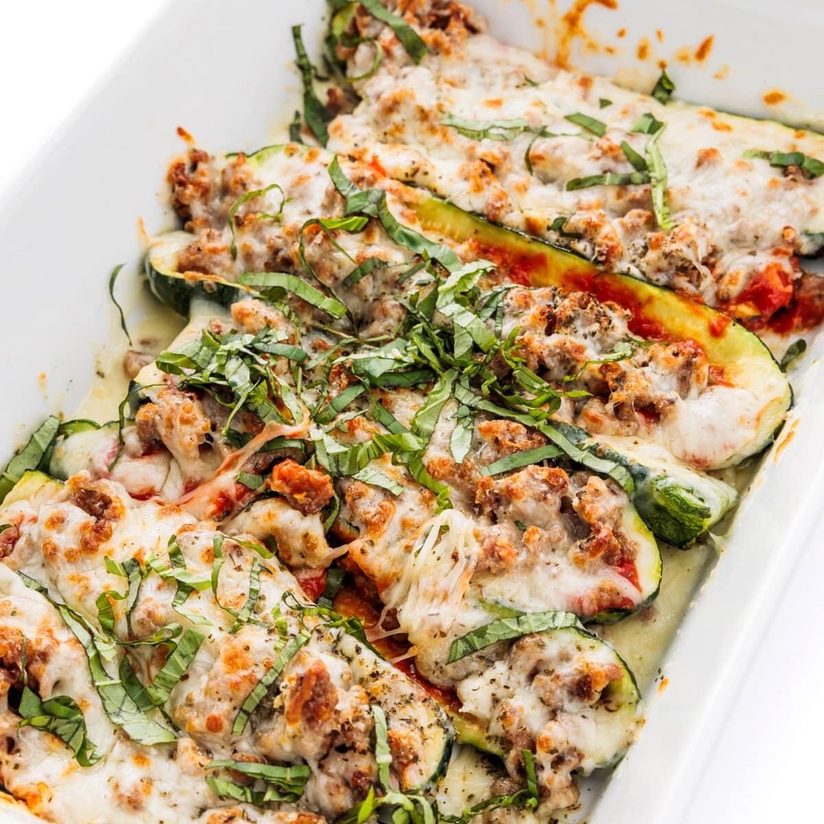 Zucchini Pizza Boats