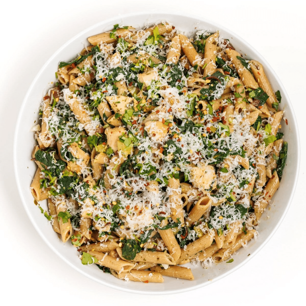 Pesto Chicken Pasta with Swiss Chard - The Lemon Bowl®