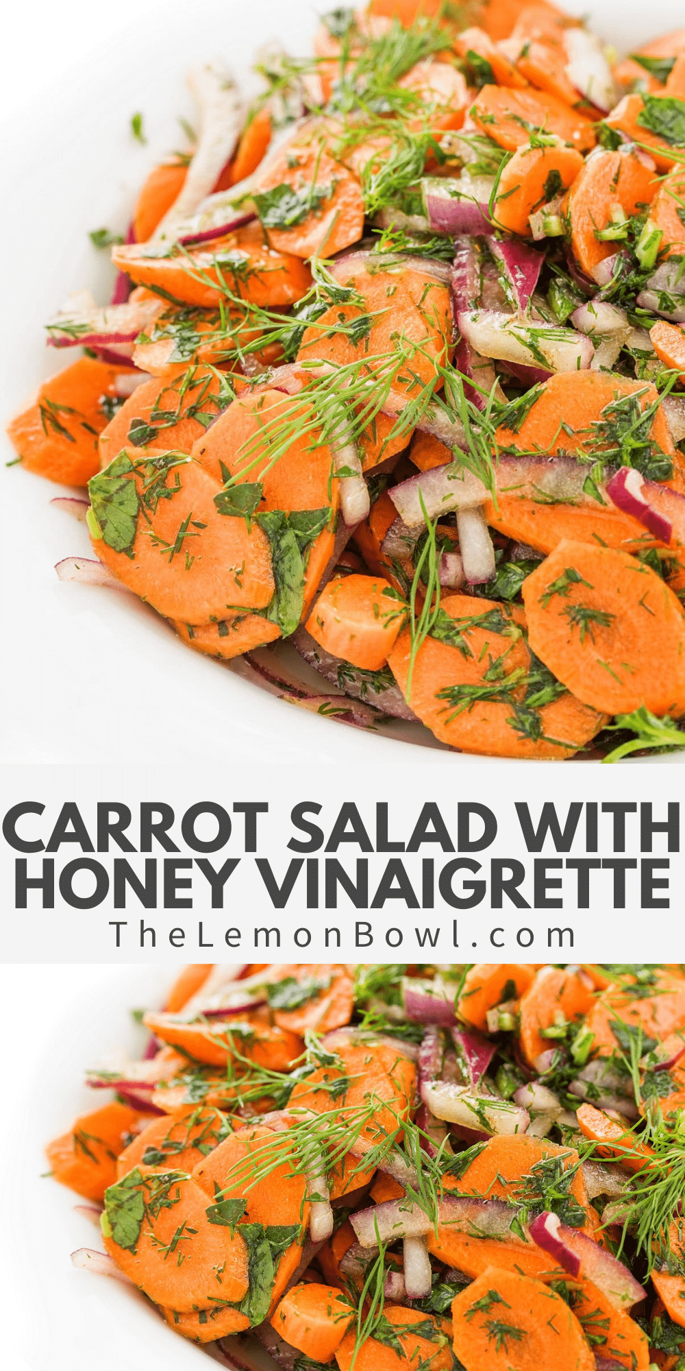 View of Carrot Salad with Honey Vinaigrette - The Lemon Bowl®