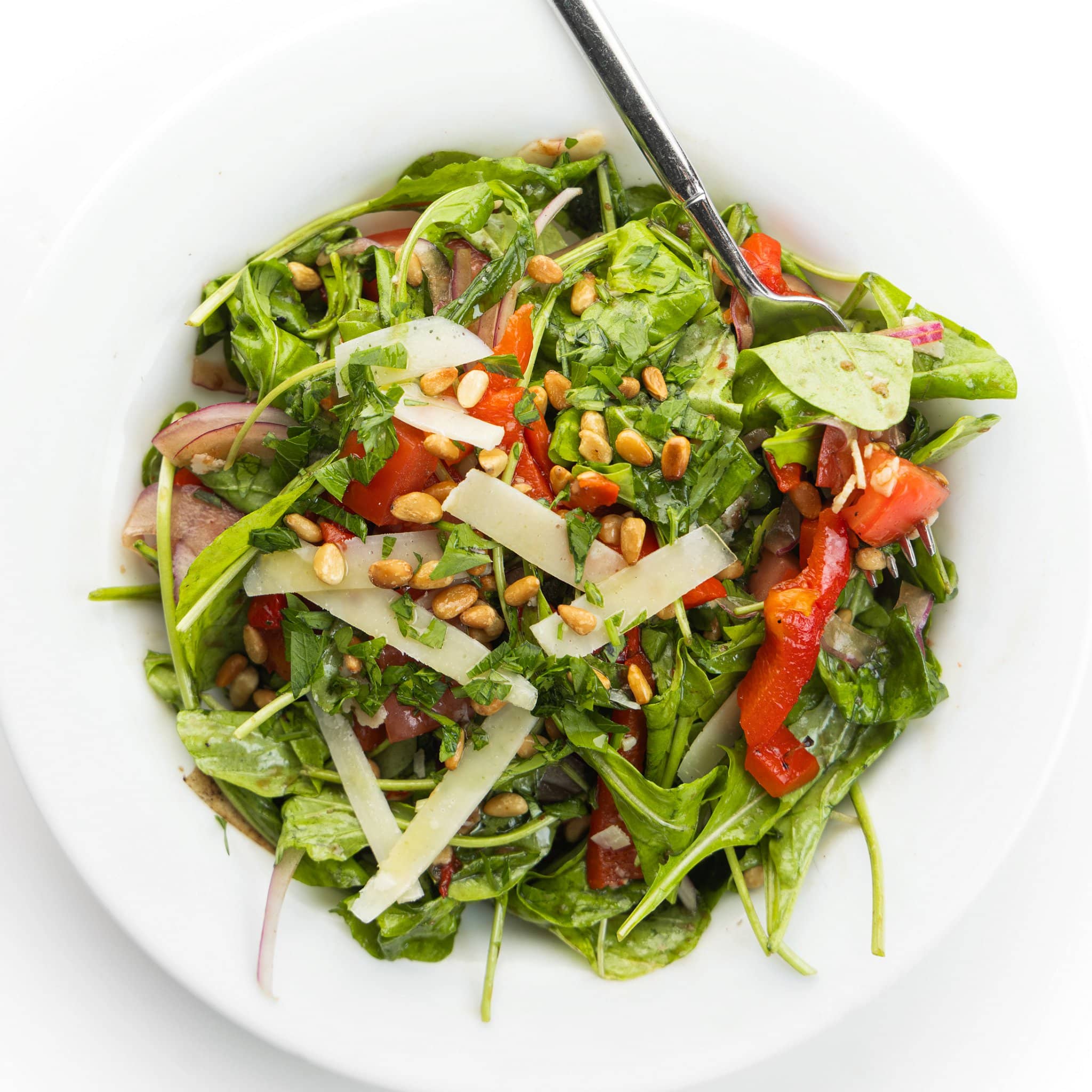 Italian Mixed Salad with Shaved Parmesan