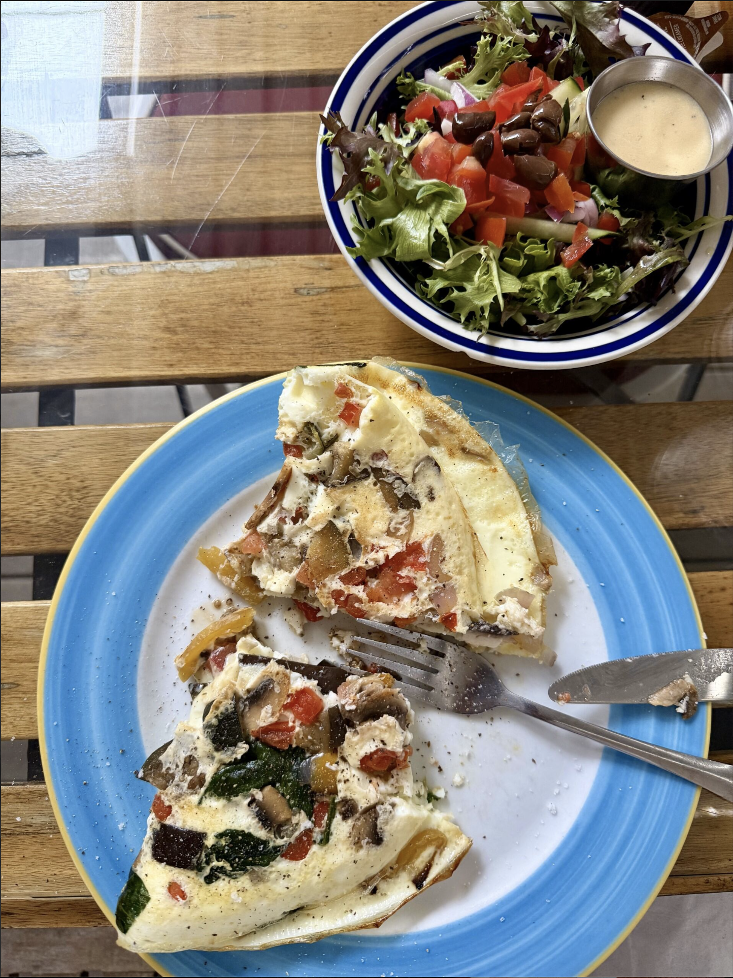 Delicious breakfast spread at Frenchie's cafe.
