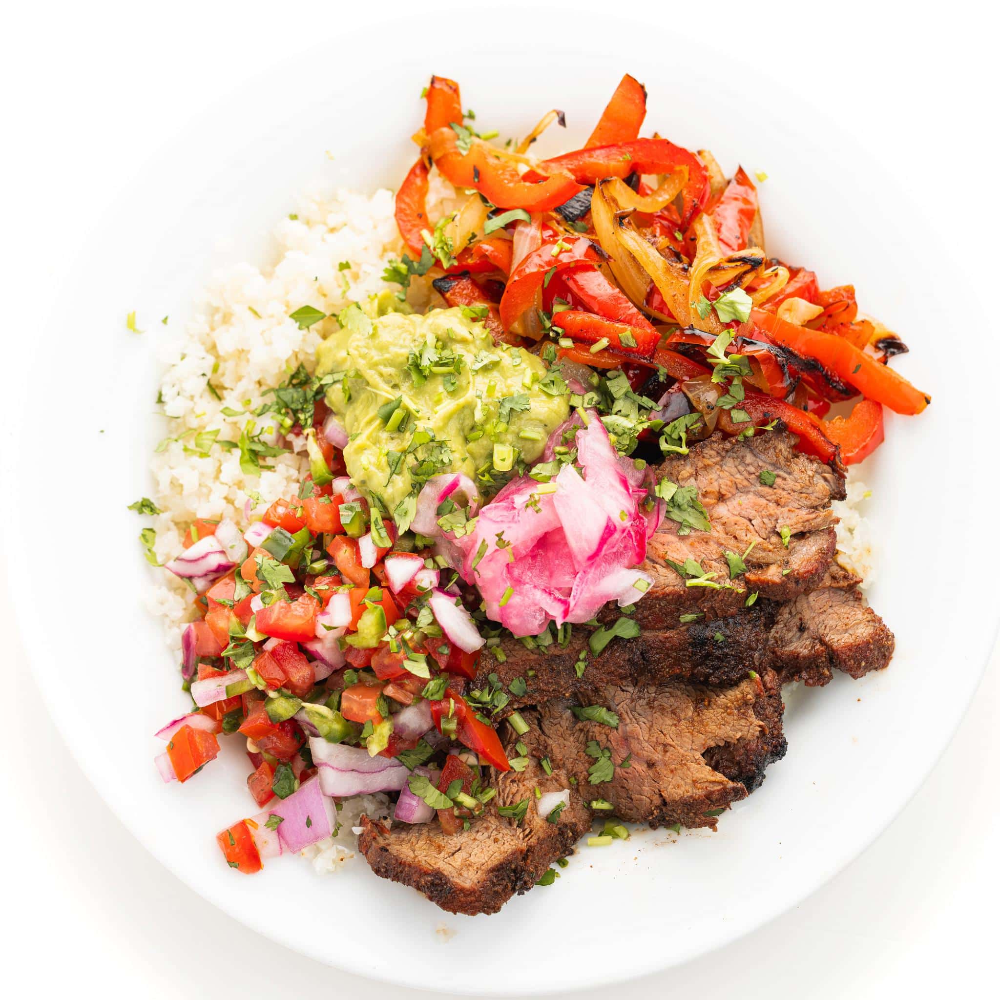 Steak Fajita Bowls with Riced Veggies