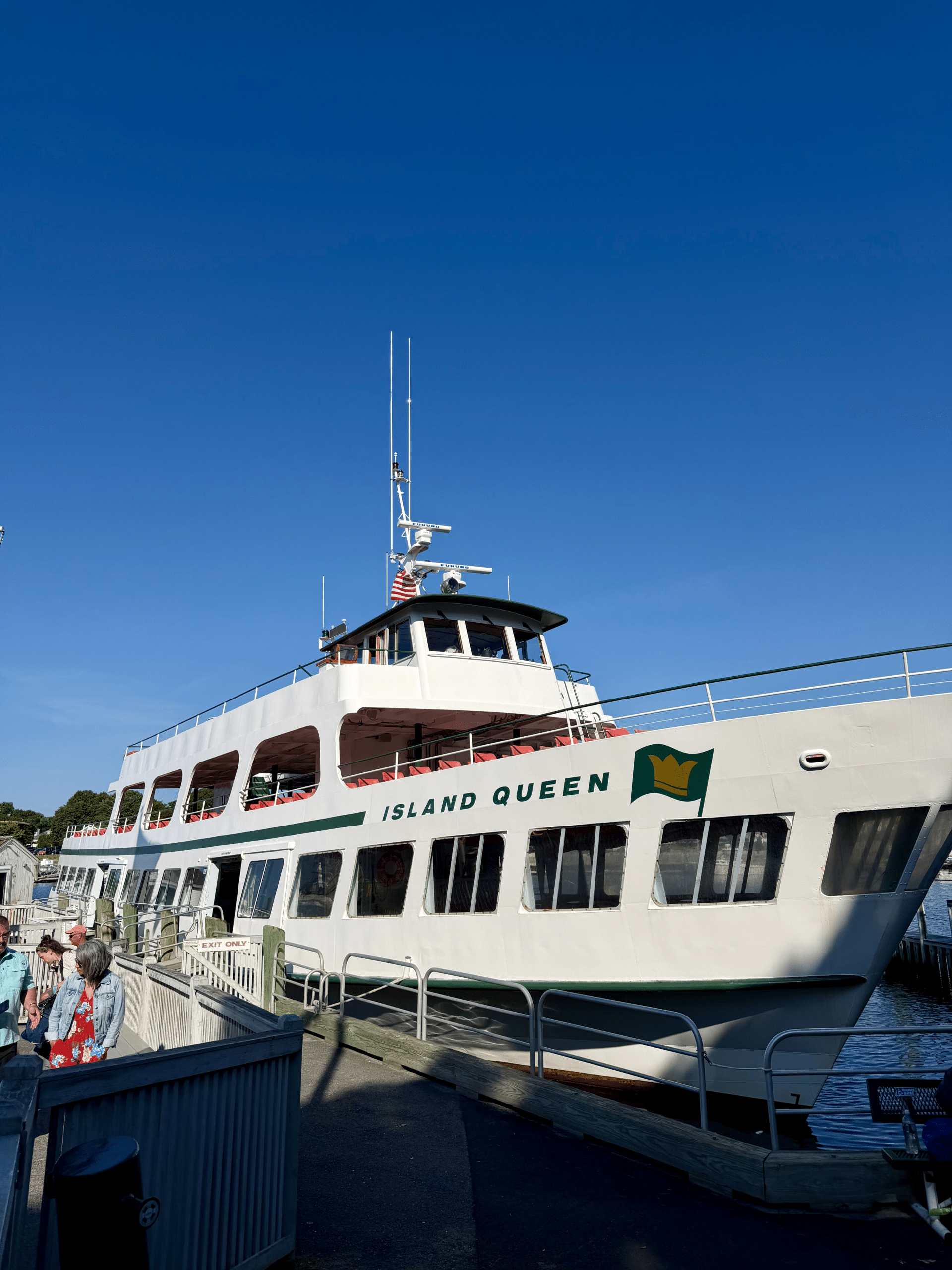 Island queen ferry at the port.